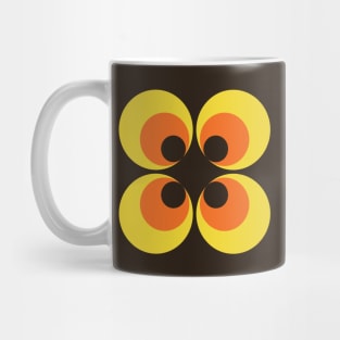 70s Retro Circle Shapes Pattern Mug